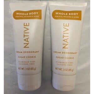 2 Native Whole Body Deodorant Cream Sugar Cookie Limited Edition 3 Oz